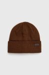 Шапка Barbour колір коричневий з товстого трикотажу Шапка Barbour колір коричневий з товстого трикотажу