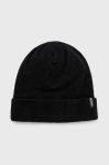 Шапка з домішкою вовни Rip Curl колір чорний з товстого трикотажу Шапка з домішкою вовни Rip Curl колір чорний з товстого трикотажу