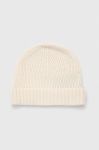 Вовняна шапка Joop! колір бежевий вовна (3500280) Вовняна шапка Joop! колір бежевий вовна (3500280)