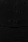 Бавовняна бейсболка Samsoe Samsoe колір чорний з аплікацією