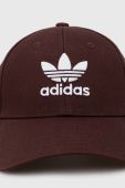 Бавовняна бейсболка adidas Originals колір коричневий з аплікацією (3621475)