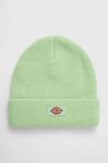 Шапка Dickies колір зелений з товстого трикотажу Шапка Dickies колір зелений з товстого трикотажу