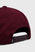 Бавовняна бейсболка Vans колір бордовий з аплікацією Бавовняна бейсболка Vans колір бордовий з аплікацією