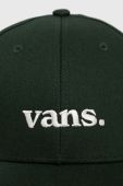 Бавовняна бейсболка Vans колір зелений з принтом
