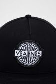Бавовняна бейсболка Vans колір чорний з аплікацією (3419564) Бавовняна бейсболка Vans колір чорний з аплікацією (3419564)