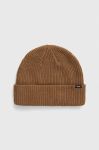Шапка Vans колір коричневий з товстого трикотажу (3557807) Шапка Vans колір коричневий з товстого трикотажу (3557807)