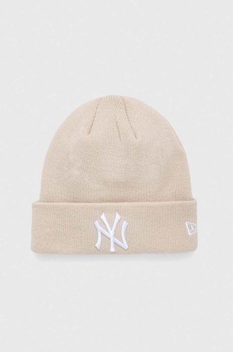 Шапка New Era колір бежевий з тонкого трикотажу NEW YORK YANKEES (3561643)