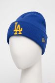 Шапка New Era з товстого трикотажу LOS ANGELES DODGERS колір блакитний