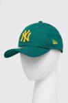 Бавовняна бейсболка New Era колір зелений з аплікацією NEW YORK YANKEES (3540377) Бавовняна бейсболка New Era колір зелений з аплікацією NEW YORK YANKEES (3540377)