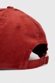 Вельветова кепка New Era колір червоний з аплікацією Вельветова кепка New Era колір червоний з аплікацією