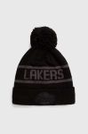 Шапка New Era колір чорний з товстого трикотажу LOS ANGELES LAKERS (3540052) Шапка New Era колір чорний з товстого трикотажу LOS ANGELES LAKERS (3540052)