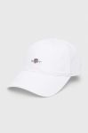 Бавовняна бейсболка Gant колір білий з аплікацією Бавовняна бейсболка Gant колір білий з аплікацією