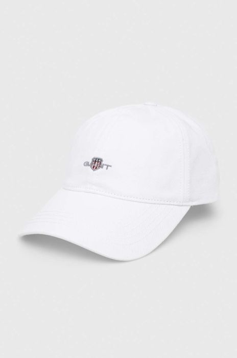Бавовняна бейсболка Gant колір білий з аплікацією Бавовняна бейсболка Gant колір білий з аплікацією