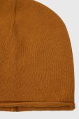 Шапка з домішкою вовни United Colors of Benetton колір коричневий з тонкого трикотажу Шапка з домішкою вовни United Colors of Benetton колір коричневий з тонкого трикотажу