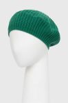 Вовняний берет United Colors of Benetton колір зелений вовна Вовняний берет United Colors of Benetton колір зелений вовна