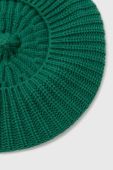 Вовняний берет United Colors of Benetton колір зелений вовна Вовняний берет United Colors of Benetton колір зелений вовна