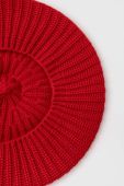 Вовняний берет United Colors of Benetton колір червоний вовна Вовняний берет United Colors of Benetton колір червоний вовна