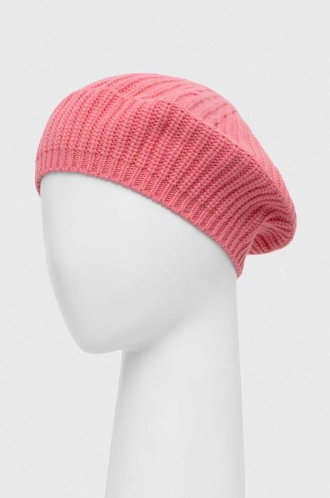 Вовняний берет United Colors of Benetton колір рожевий вовна Вовняний берет United Colors of Benetton колір рожевий вовна