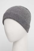 Шапка з домішкою вовни Sisley колір сірий з тонкого трикотажу (3597607)