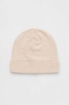 Шапка з домішкою вовни Sisley колір бежевий з тонкого трикотажу Шапка з домішкою вовни Sisley колір бежевий з тонкого трикотажу