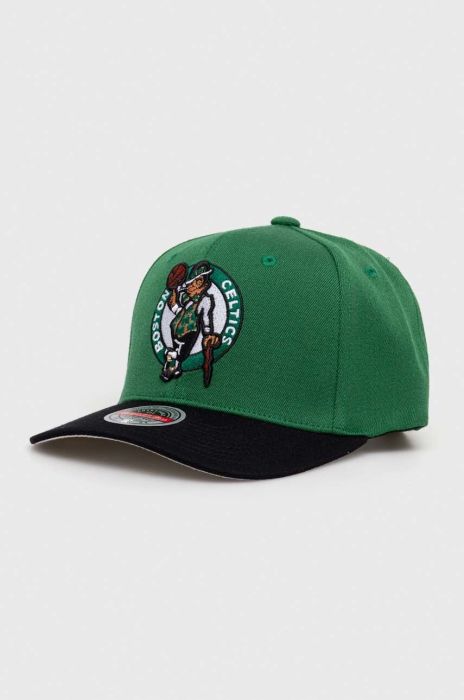 Кепка з домішкою вовни Mitchell&Ness BOSTON CELTICS колір зелений візерунок Кепка з домішкою вовни Mitchell&Ness BOSTON CELTICS колір зелений візерунок