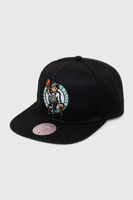 Кепка Mitchell&Ness BOSTON CELTICS колір чорний з аплікацією