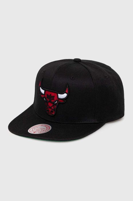 Кепка Mitchell&Ness CHICAGO BULLS колір чорний з аплікацією Кепка Mitchell&Ness CHICAGO BULLS колір чорний з аплікацією