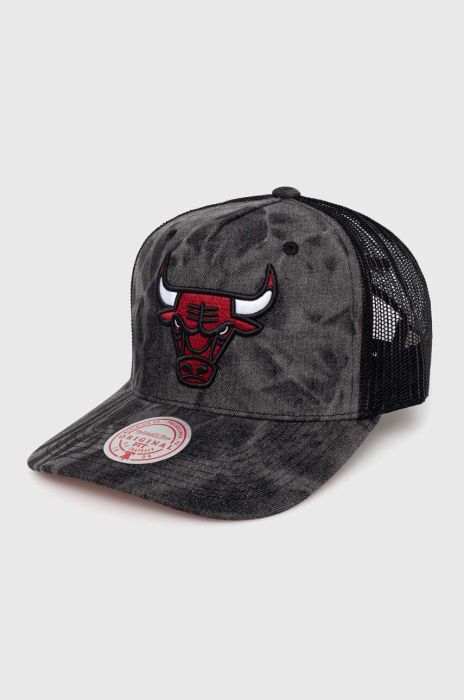 Кепка Mitchell&Ness CHICAGO BULLS колір сірий з аплікацією Кепка Mitchell&Ness CHICAGO BULLS колір сірий з аплікацією