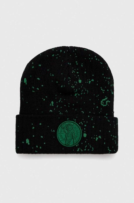 Шапка Mitchell&Ness BOSTON CELTICS колір чорний з товстого трикотажу Шапка Mitchell&Ness BOSTON CELTICS колір чорний з товстого трикотажу
