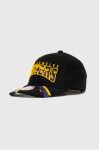 Бавовняна бейсболка Mitchell&Ness LOS ANGELES LAKERS колір чорний візерунок Бавовняна бейсболка Mitchell&Ness LOS ANGELES LAKERS колір чорний візерунок