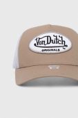 Кепка Von Dutch колір бежевий з аплікацією (3434043) Кепка Von Dutch колір бежевий з аплікацією (3434043)