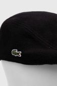 Вовняний кашкет Lacoste колір чорний вовна Вовняний кашкет Lacoste колір чорний вовна