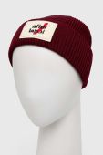 Вовняна шапка After Label колір бордовий вовна Вовняна шапка After Label колір бордовий вовна