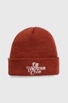 Вовняна шапка On Vacation колір коричневий з товстого трикотажу вовна Вовняна шапка On Vacation колір коричневий з товстого трикотажу вовна