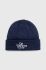 Вовняна шапка On Vacation з товстого трикотажу вовна колір блакитний
