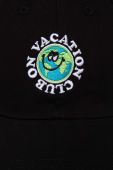 Бавовняна бейсболка On Vacation колір чорний з аплікацією (3601874) Бавовняна бейсболка On Vacation колір чорний з аплікацією (3601874)
