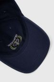 Бавовняна бейсболка On Vacation колір синій з аплікацією (3597614)