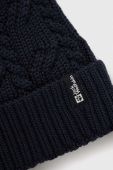 Шапка Jack Wolfskin Pompom колір синій вовна