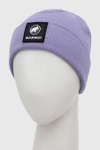 Шапка Mammut Fedoz колір фіолетовий з тонкого трикотажу