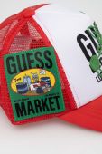 Кепка Guess Originals колір червоний з принтом Кепка Guess Originals колір червоний з принтом