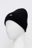 Вовняна шапка Gant колір чорний з товстого трикотажу вовна Вовняна шапка Gant колір чорний з товстого трикотажу вовна