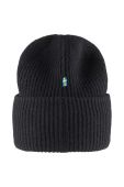Вовняна шапка Fjallraven 1965 Logo колір чорний з товстого трикотажу вовна Вовняна шапка Fjallraven 1965 Logo колір чорний з товстого трикотажу вовна