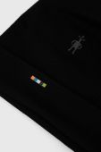 Двостороння шапка Smartwool Thermal Merino Reversible колір чорний з тонкого трикотажу вовна