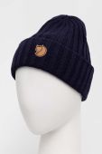 Шапка Fjallraven Byron колір синій вовна Шапка Fjallraven Byron колір синій вовна