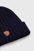 Шапка Fjallraven Byron колір синій вовна Шапка Fjallraven Byron колір синій вовна