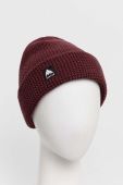 Шапка Burton Recycled Waffle колір бордовий з товстого трикотажу Шапка Burton Recycled Waffle колір бордовий з товстого трикотажу