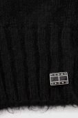 Капор з домішкою вовни Tommy Jeans колір чорний Капор з домішкою вовни Tommy Jeans колір чорний