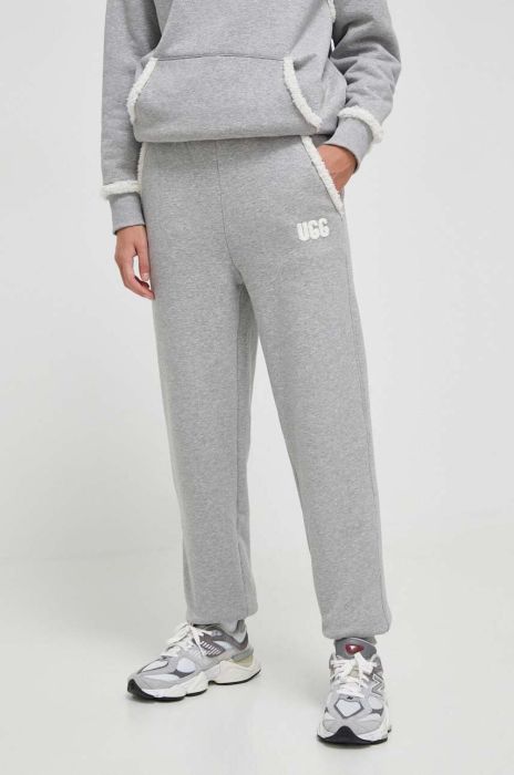 Спортивні штани UGG колір сірий однотонні Спортивні штани UGG колір сірий однотонні
