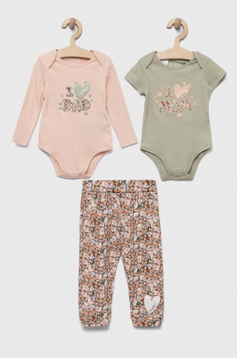 Дитячий бавовняний комплект Guess колір зелений (3329874) Дитячий бавовняний комплект Guess колір зелений (3329874)