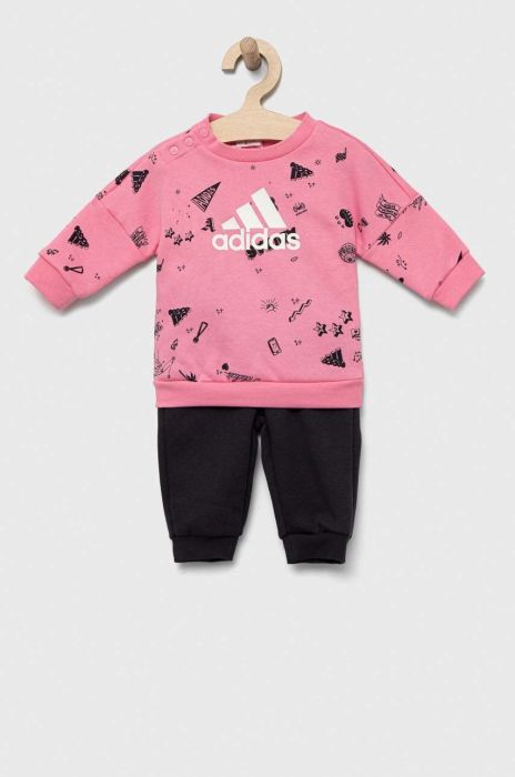 Cпортивний костюм для немовлят adidas I BLUV Q3 CSET колір рожевий Cпортивний костюм для немовлят adidas I BLUV Q3 CSET колір рожевий